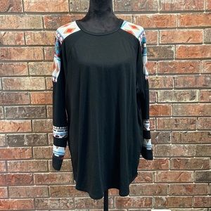 Sunshine & Rodeos Black long Sleeve Top Size 2XL